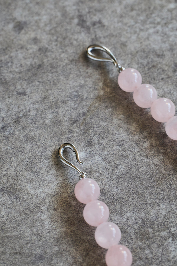 【TRACY】PINK QUARTZ x BAROQUE PEARL CHOKER