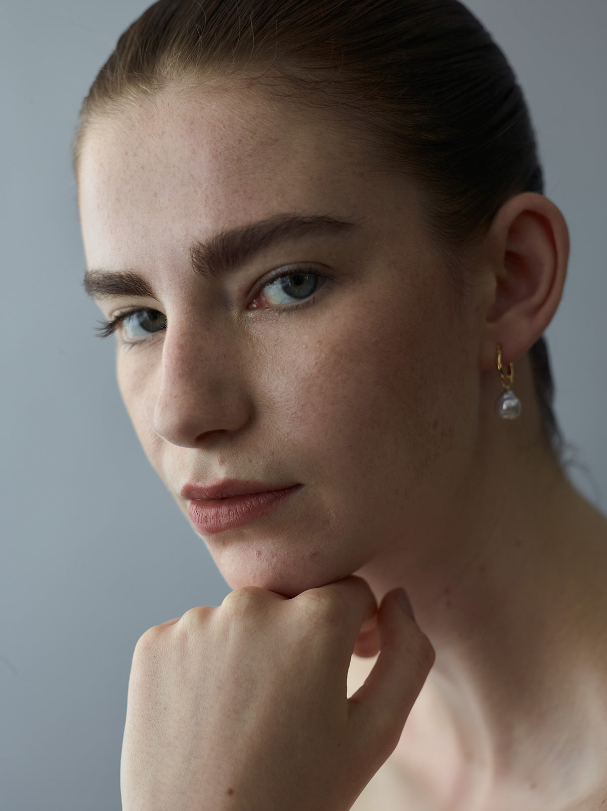 【NINETTE】ONE OF A KIND BAROQUE PEARL HOOPS