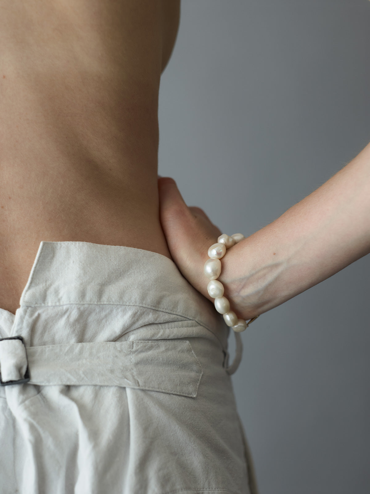 【LESLEY】 BAROQUE PEARL CHOKER NECKLACE & BRACELET