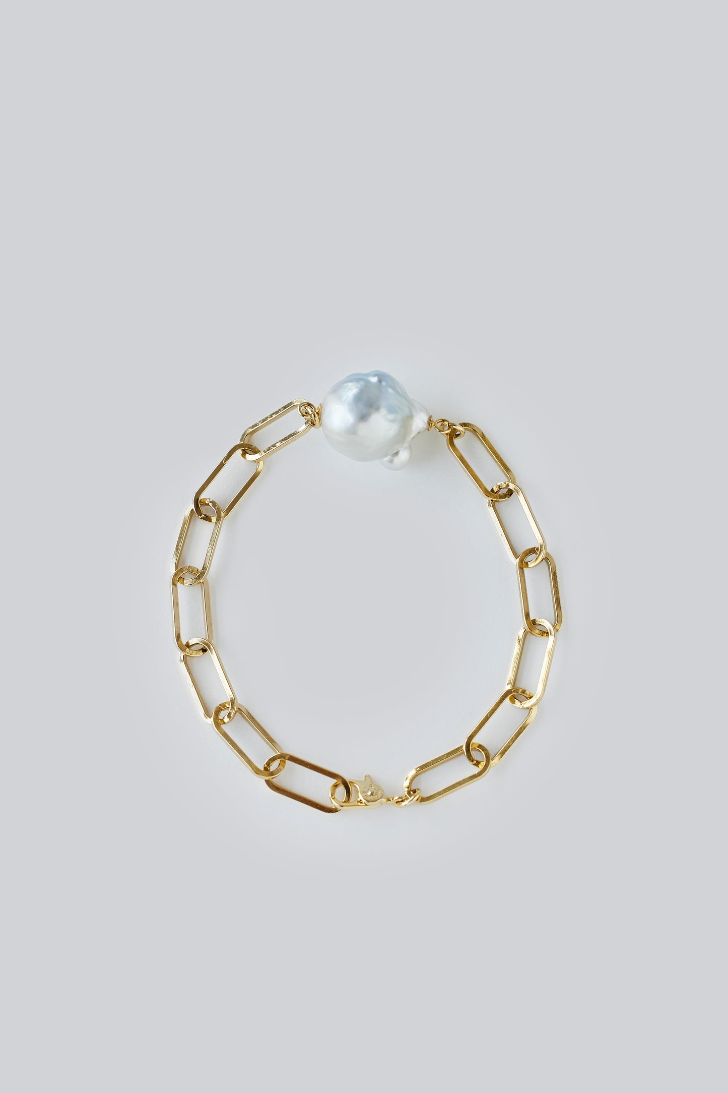 【ALICIA】ONE OF A KIND PEARL CHAIN BRACELET